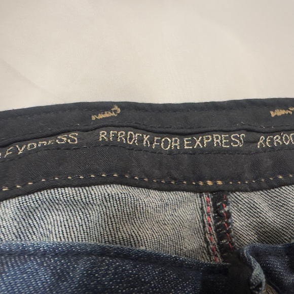 Express Dark Blue Boot Cut Jeans for Women - Picture 4 of 8